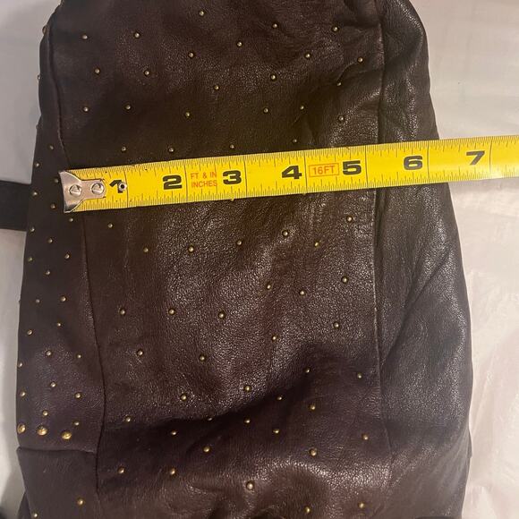 Vintage Abro brown leather crossbody bag with top handle - Picture 13 of 16